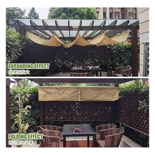 HBOOMOEM Wave Sun Shade, Telescopic Canopy Pergola Cover, Retractable Wave Canopy Pergola Cover, Includes Installation Kit; Suitable for Gazebos, Patios, and Porches.(W:2m/6.56ftxL:18m/59ft)