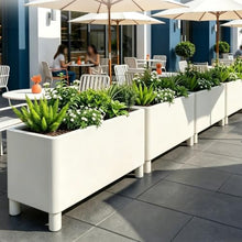 M3b6G8p1 Planter Box Outdoor Planter Box Partition Fence Flower Pot Planting Container for Yard Decor(Medium)