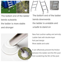 AIBOTY Above Ground Swimming Pool Ladder 33/43/53/63 Inch High Corrosion-Resistant Stainless Steel Frame with Heavy Duty Plastic Double Sided Steps, Load Capacity 550 Lb,5 Step