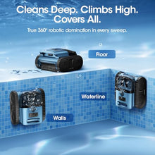 Cordless Robotic Pool Vacuum with Smarter Navigation & Track Drive, Dual 180W Brushless Motors, Wall & Waterline Climbing, 150-Min Runtime, for Inground & Above-Ground Pools up to 2,150 Sq. Ft.