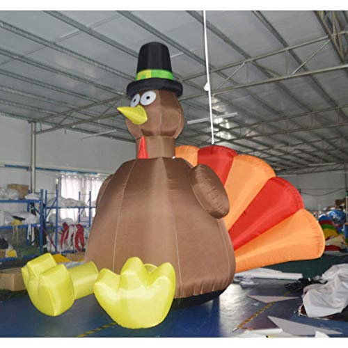 SAYOK Outdoor Inflatable Thanksgiving Decorations Turkey with Air Blower Black 13.12FT