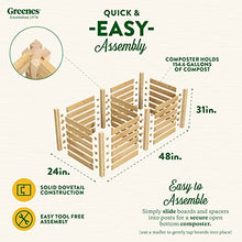 Greenes Fence Premium Cedar Wood Composter, 24" W x 48" L x 31" H (3/4" Thick) / 154.6 Gallons - Made in USA with North American Cedar