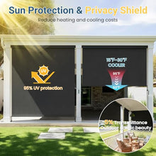 Integrated 10'W x 8'H Outdoor Roller Shade for Sun & Privacy Protection