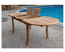 TeakStation 10 Seater Grade-A Teak Wood 11pc Dining Set: Large 117" Double Extension Oval Table, 8 Armless and 2 Arm/Captain Giva Chairs #TSDSGVj