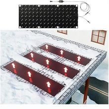 FRGIJUVGY 10 X 48 in Outdoor Electric Heated Snow Melting Mats,with Power Cord, 2 in/h Speed Snow and Ice Heated Pad,for Stairs Steps Driveway Winter Snow Removal(Size:5 Piece)