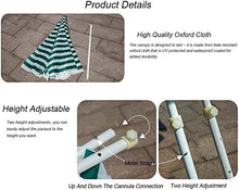 Umbrella Umbrella 8.2ft Striped Beach Umbrella, Oxford Cloth Garden Lawn Umbrella with 8 Steel Wire Ribs, Waterproof and Fade Resistant (Color : Yellow+White)