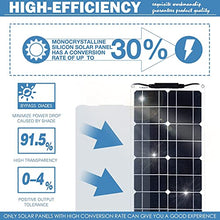800 Watt Solar Panel Kit, 4 × 200 Watt Flexible Solar Power Panel Photovoltaic Module with 40A Solar Charge Controller Monocrystalline Solar Panel for Camping Off Grid Battery Charging Boat