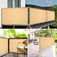 GJMDCMA Outdoor Sun Shade Canopy 2.6 x 8.5 m Breathable Waterproof Sail Awning Patio Umbrella for Garden Balcony Terrace Beige Sunshade for All Weather