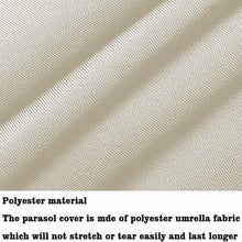 MXJCKSOQ Beige Replacement Parasol Canopy 2.0m/3.0m/3.5m - Waterproof Breathable 6-Rib Umbrella Fabric for Sunshade & Patio Umbrella - Canopy Material,White-3.5m/6-Ribs