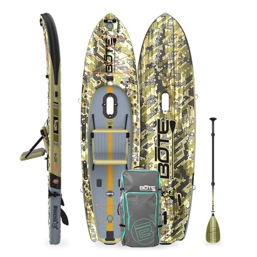 BOTE Rackham Aero Inflatable Fishing Paddle Board 12'4" Verge Camo