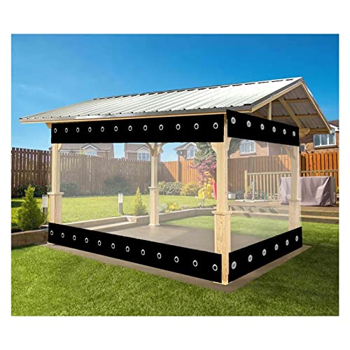 Outdoor Transparency Tarpaulin, Splicing PVC Curtain Windproof Panels, for Patio Pergola LOTCX(8.5x3m/27.88x9.84ft)