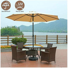 QZQHNYJ Outdoor Garden Parasols Garden Umbrella Parasol, 2.7M Tilting Parasols With Crank Handle, Adjustable Tilt Mechanism, Uv Protection, For Outdoor Balcon