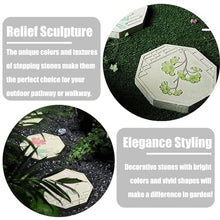 Elitix Stepping Stone 16" Flower Stones for Garden Step, Gardening Stones for Flower Bed/Walkway/Path/Pathway Stepping, Stepping Tiles Stone(Size:A Set)