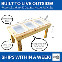 Noble Wooden Toy Co. Toddler Triple Bin Sensory Table Sand
