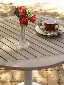 Oxford Garden Travira 36" Round Bistro Table - Tekwood Vintage