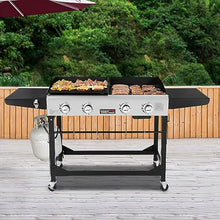 Royal Gourmet GD401C 4-Burner Gas Grill and Griddle Combo with Cover