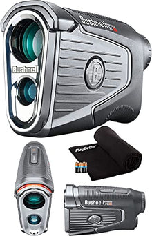 PlayBetter Bushnell Golf Pro X3 Laser Rangefinder with Slope - Tour Legal Laser Distance Measure Device - PlayBetter Bundle