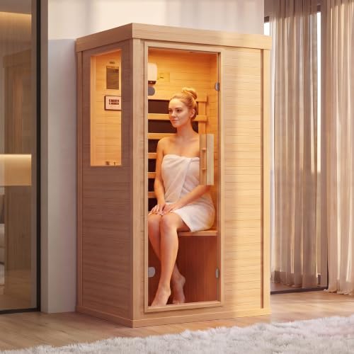 SunSwell Far Infrared Sauna, 1 Person Indoor Dry Sauna