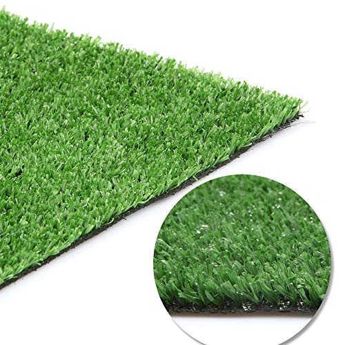 WarmShe Artificial Grass Turf Mat 0.4inch Pile Height Green