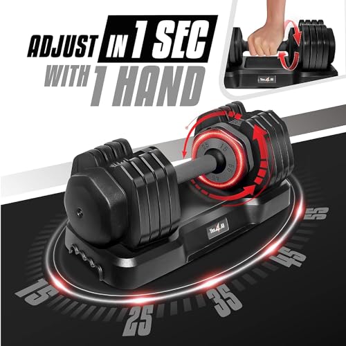 Yes4All Selectorized Dumbbell Set 55 Lbs Pair Black