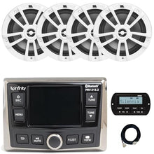 Enrock Marine Infinity PRV-315.2 Marine Radio Receiver & 4x 6.5" White Speakers