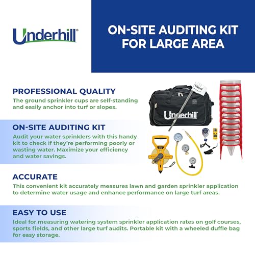 Underhill AuditMaster Commercial Sprinkler Performance Auditing Testing Kit Black