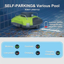 KANGJIEM Cordless Pool Cleaner, Automatic Robotic Pool Cleaner with Rechargeable Built-in Battery, up to 90 Mins Running Cycle, Ideal for Flat Bottom