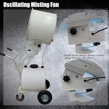 HayWHNKN Oscillating Misting Cooling Spray Fan Industrial Electric Misting Fan Humidification and Watering 560m³/min 60L Water Tank