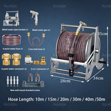 Azcabjie Portable Stainless Steel Hose Reel Storage Rack A-20mHose