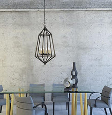 Cal Lighting FX-3594-6 Transitional Six Light Pendant from Denmark Collection in Bronze/Dark Finish, 16.50 inches