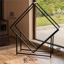IEDFHJU Firewood Rack Wrought Iron Firewood Storage Rack