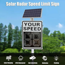 Solar Speed Outdoor Limit Sign, 20"x27"/24"x35" Speed Display Radar Traffic Sign with Accessories for Neighbour Driveway Yard or School, Visual Distance>800m(50 * 70cm)