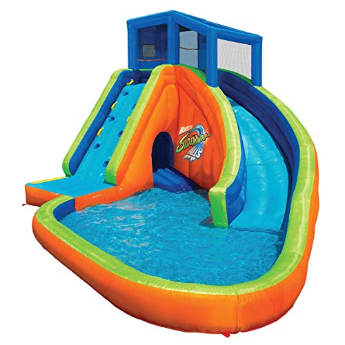 BANZAI Inflatable Water Park Kiddie Pool with Slides & Cannons 2 Pack Multi