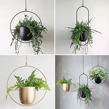 A1DFDFGOQSFG Iron Hanging Flower Pot Decorative Swinging Flower Basket Wall Hanging Flower Pot Decorative Hanging Basket Wall Mount for Home (Size : C) ()