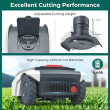VNATWGOO Automatic Cordless Lawn Mowing Machine, Lawn Mower Robot, with IPX5 Waterproof, Optical Navigation, Obstacle Avoidance