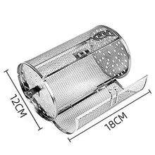 ZHCHAO Stainless Steel Grill Ca Greatest Grilling Basket EverBBQ Cylindrical Mesh Barrel Grill Oven Grill Outdoor