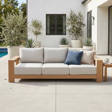 Acanva Ciela Aluminum Outdoor Patio Furniture Sofa, 3-Seat Couch