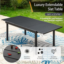 MIXPATIO Outdoor Expandable Table for 6-8, Large Metal Dining Table