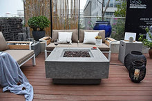 Elementi Manhattan 36" Propane Concrete Outdoor Fire Pit Table Bundle