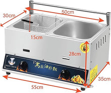 EliteBloom Gas Deep Fryer 20L Commercial Lpg Gas Fryer Stainless Steel Countertop, Stainless Steel Outdoor Cooker, Chicken Chips Fryer for French Fries Restaurant Kitchen,with 1 Bas,with 1 Basket
