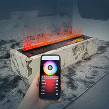 Fireplace 128-color Adjustable Mist Fireplace, Ultra-thin Steam 3D Simulated Flame Decoration, with Remote Control and Panel Control Fireplace 3D Fireplaces ( Color : Brushed stainless steel , Size :