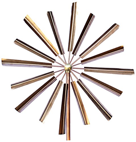 Stanwood Wind Sculpture Kinetic Copper Dual Spinner Brass