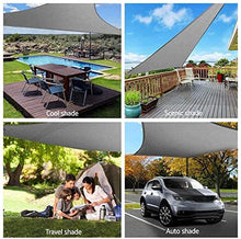 GJZDPMY 5.5x5.5m Rectangular Shade Sail - Durable Polyester Sun Protection Canopy with Fixing Kit for Garden Patio Pergola Backyard - Dark Gray Outdoor Umbrella Cover