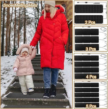 iumLeap Heated Snow Melting Mats, Non-Slip PVC Outdoor Driveway Mats with Power Cord, Rubber Snow and Ice Melting Pads, 5pcs-25.4 * 121.9cm