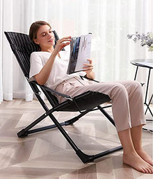 Reclining Chair Folding Zero Gravity Lounge Chair Oversize Deck Chairs For Garden Outdoor Patio Sun Loungers Bed Recliner With Head Pillow Loading Up To 200Kg Black Strips