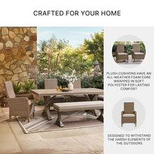Signature Design by Ashley Outdoor Dining Chairs with Cushion Set of 2