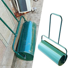 Oracra Lawn Roller Manual Garden Rollers for Lawns, Large Turf Leveller with Scraper Bar, Home Metal Push Rolling Tool for Planting/Seeding - Green U-Handle