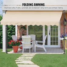 CHENWMZ Adjustable Freestanding Sunshade with Hand Crank for Balcony Patio Pavilion & GardenOutdoor UV Protection Umbrella Awning