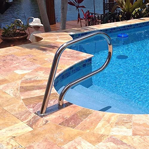 Pool Handrail Handle Grab Rails Swimming Pool Rail Pool Railing Deck Pool Hand Rail 32X22'' Swimming Pool Hand Rail Premium Proof Durable Swimming Pool Bend Handrail - Easy to Install