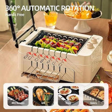 MZGYYD Electric Barbecue Grill, 1000W Hot Plate with Double Layer and Rotating Skewers, Non-Stick Design, 3 Cooking Modes, Ideal for Parties, BBQs, and Camping
